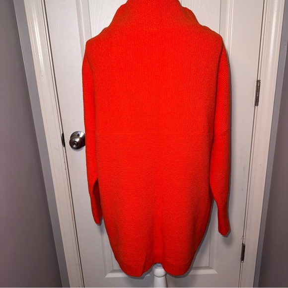 Free People Oversized Orangish-Red Mock Neck Sweater - Picture 3 of 16
